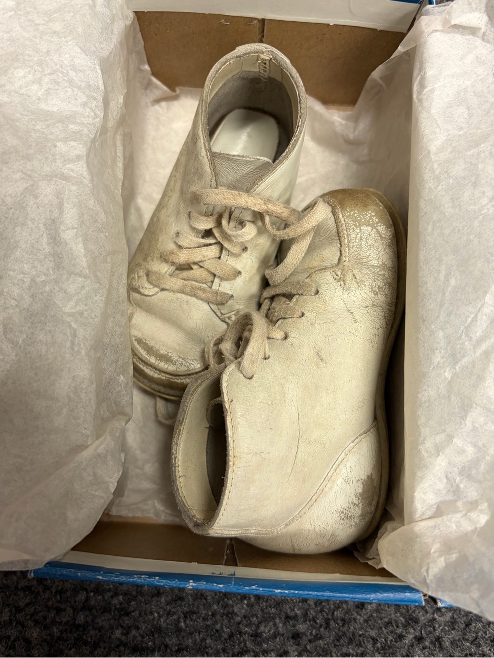 Vintage Jumping Jacks baby white walker shoes 1970s 1980s 3.5E Cuddler Smooth